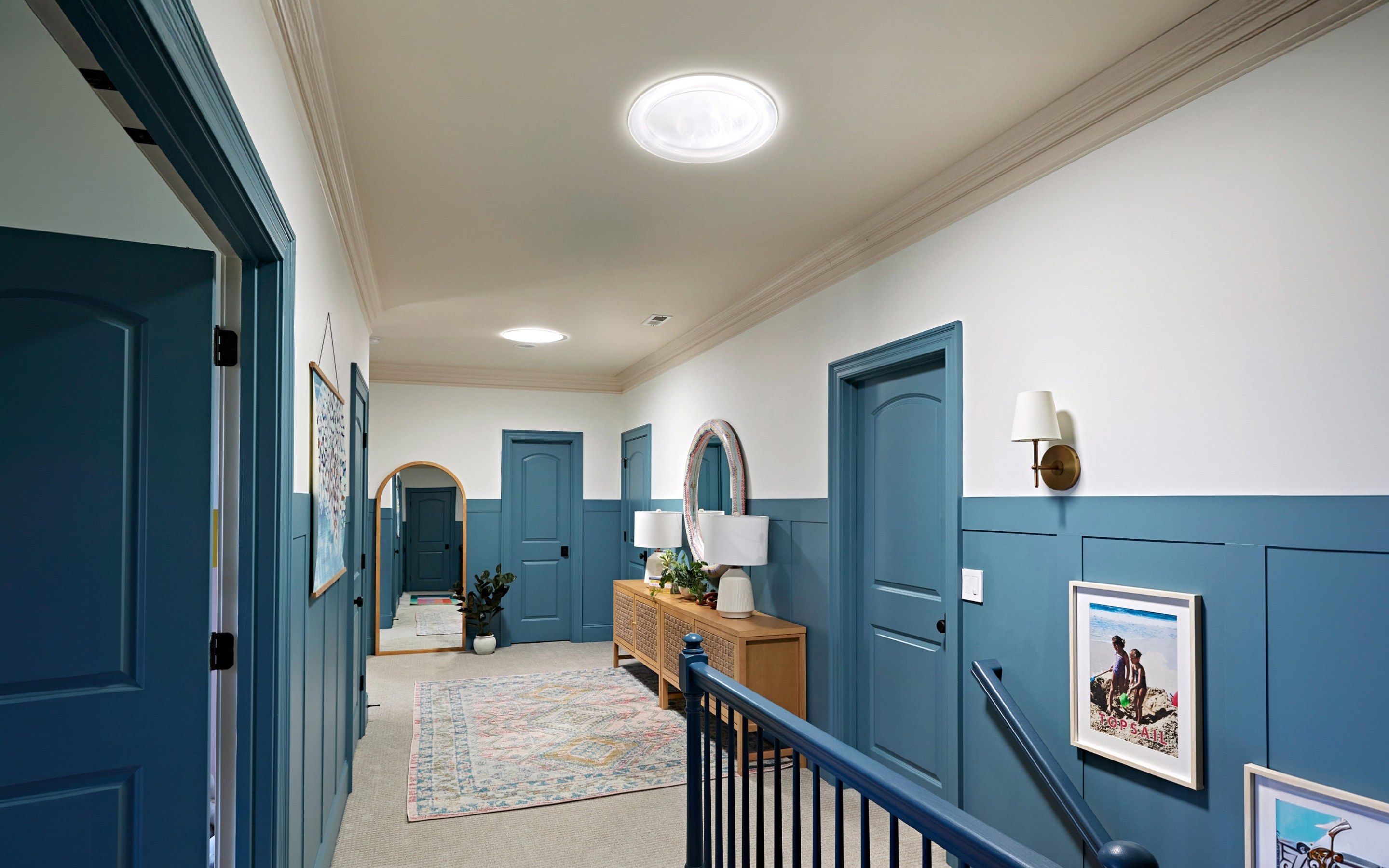 VELUX Sun Tunnel Skylights bringing natural light to hallways, bathrooms, and small spaces