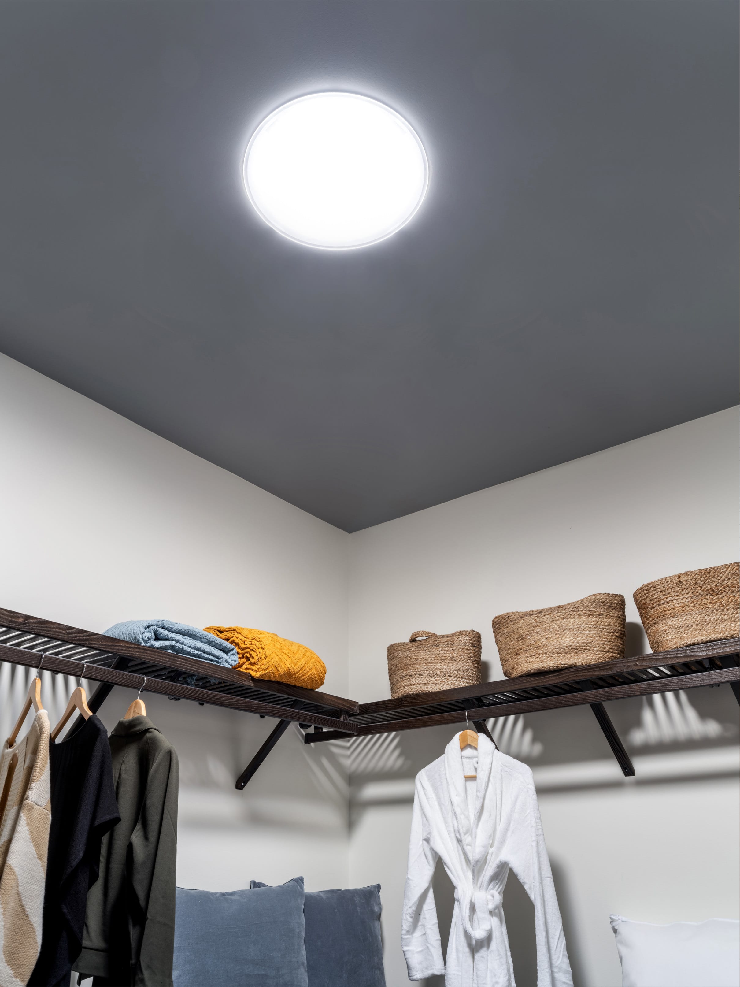 Closet Sun Tunnel skylight grey ceiling