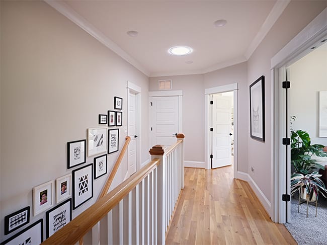 Stairway landing photos Sun Tunnel skylight