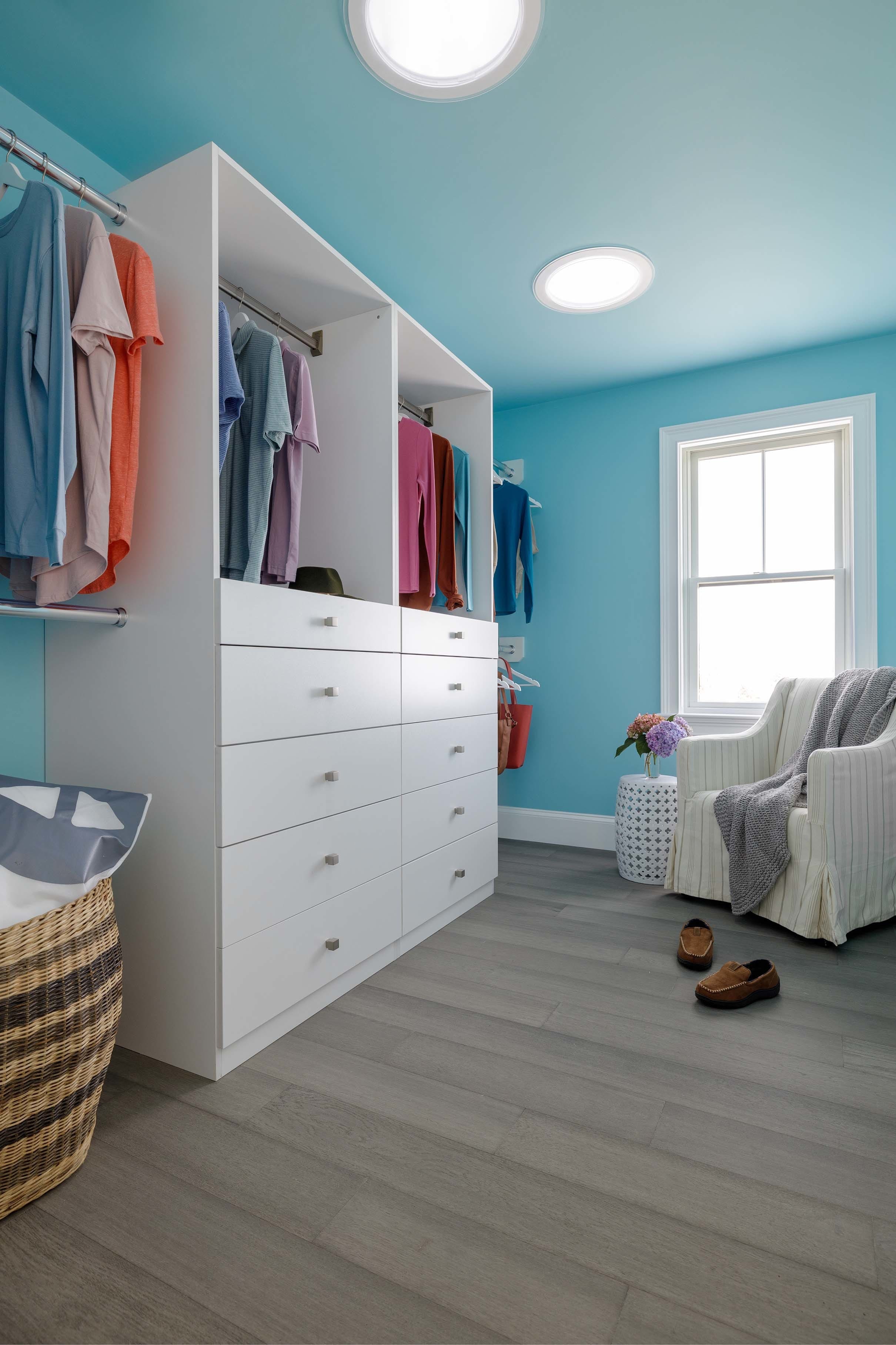 Sky blue closet sun tunnels