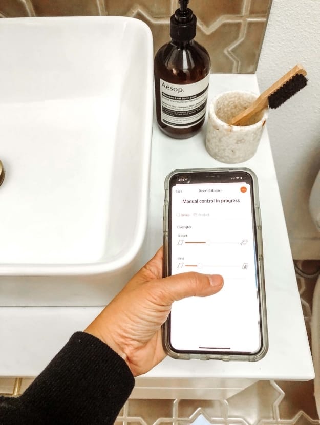 Smartphone hand skylight automation app